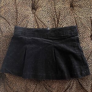 Copper Key Black Brushed Cotton Velvet Textured Skirt 2t